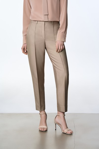 Брюки укороченные VASSA&Co, пол женский, цвет хаки, фото №3