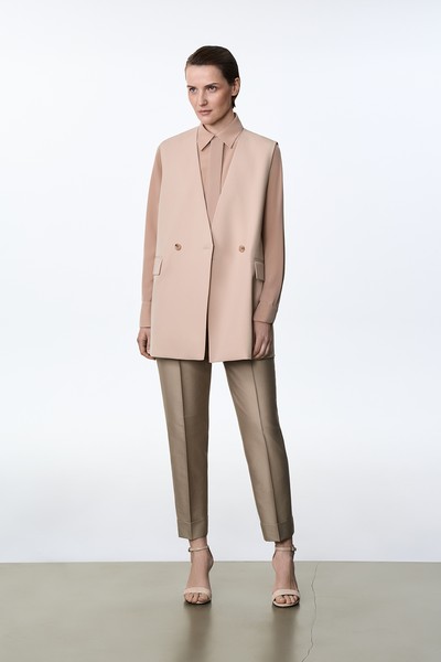 Брюки укороченные VASSA&Co, пол женский, цвет хаки, фото №4