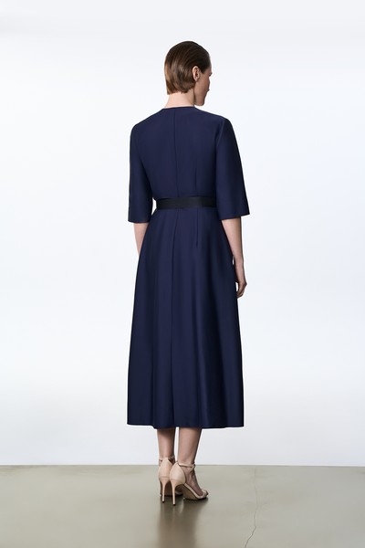 Платье VASSA&Co, пол женский, цвет синий, фото №4