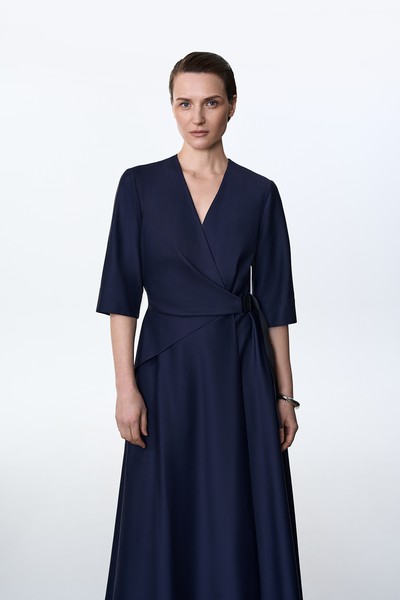 Платье VASSA&Co, пол женский, цвет синий, фото №3