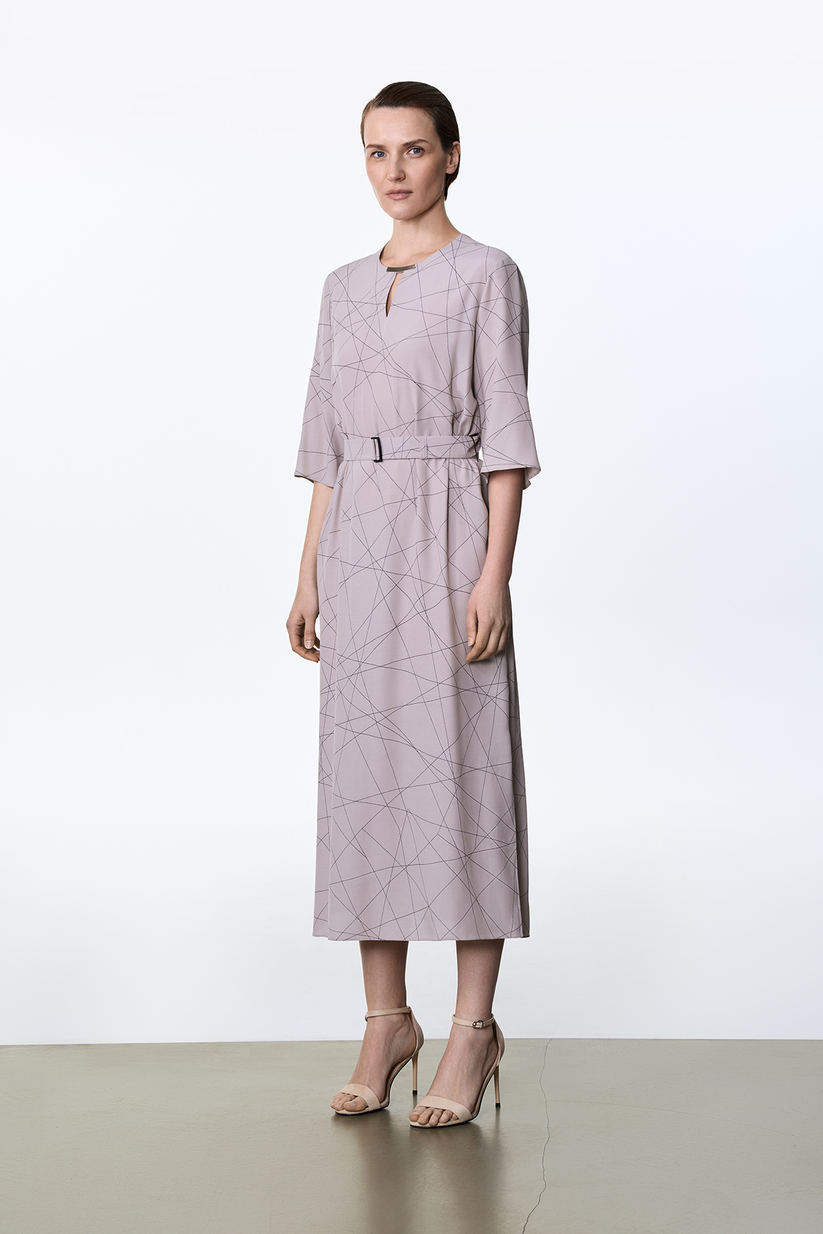 Платье с принтом VASSA&Co, пол женский, цвет коричневый, фото №2