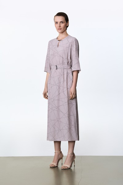 Платье с принтом VASSA&Co, пол женский, цвет коричневый, фото №2