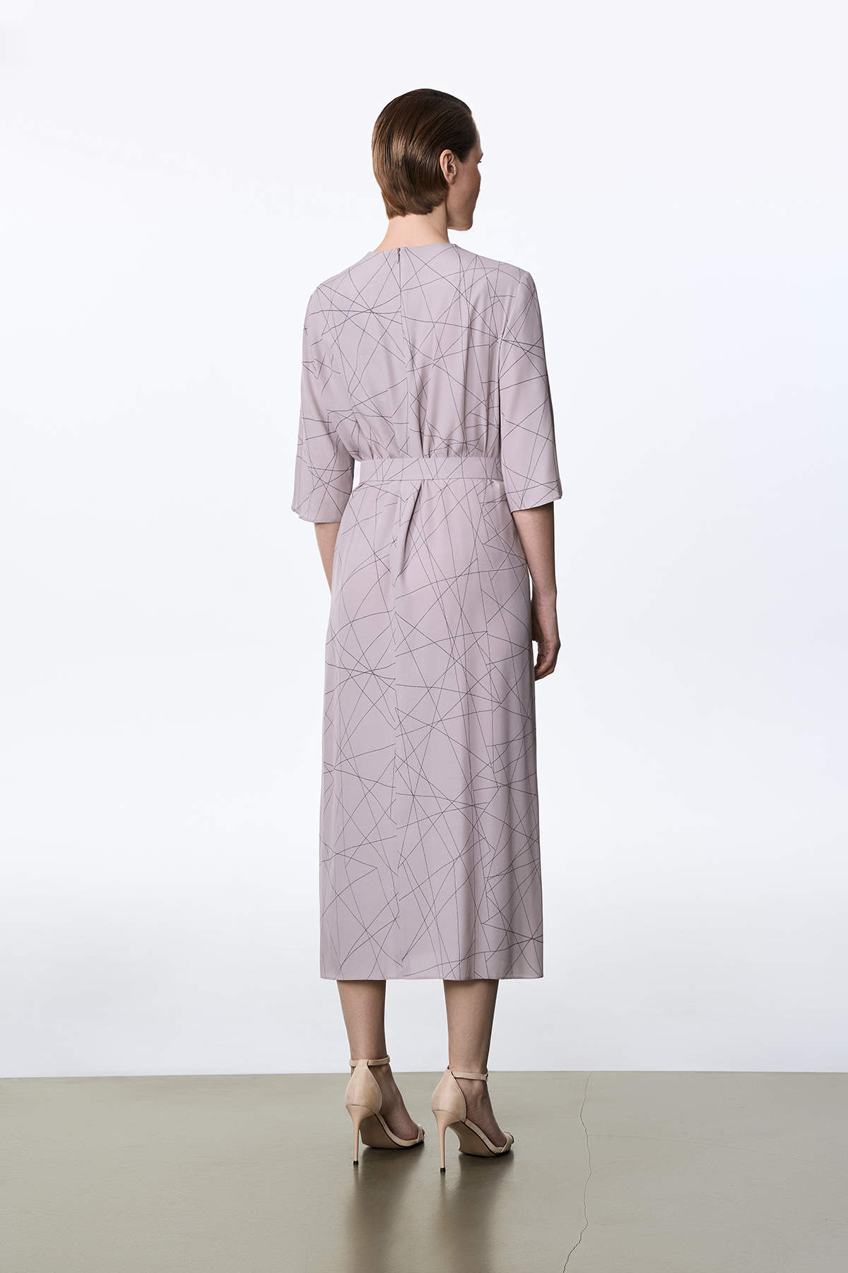 Платье с принтом VASSA&Co, пол женский, цвет коричневый, фото №4