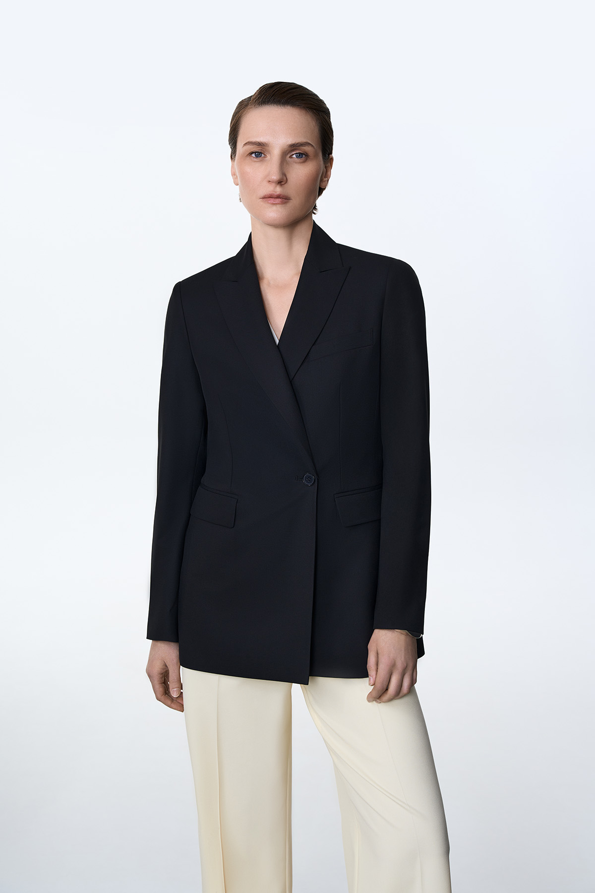 Жакет приталенный VASSA&Co, пол female, цвет black, фото №2