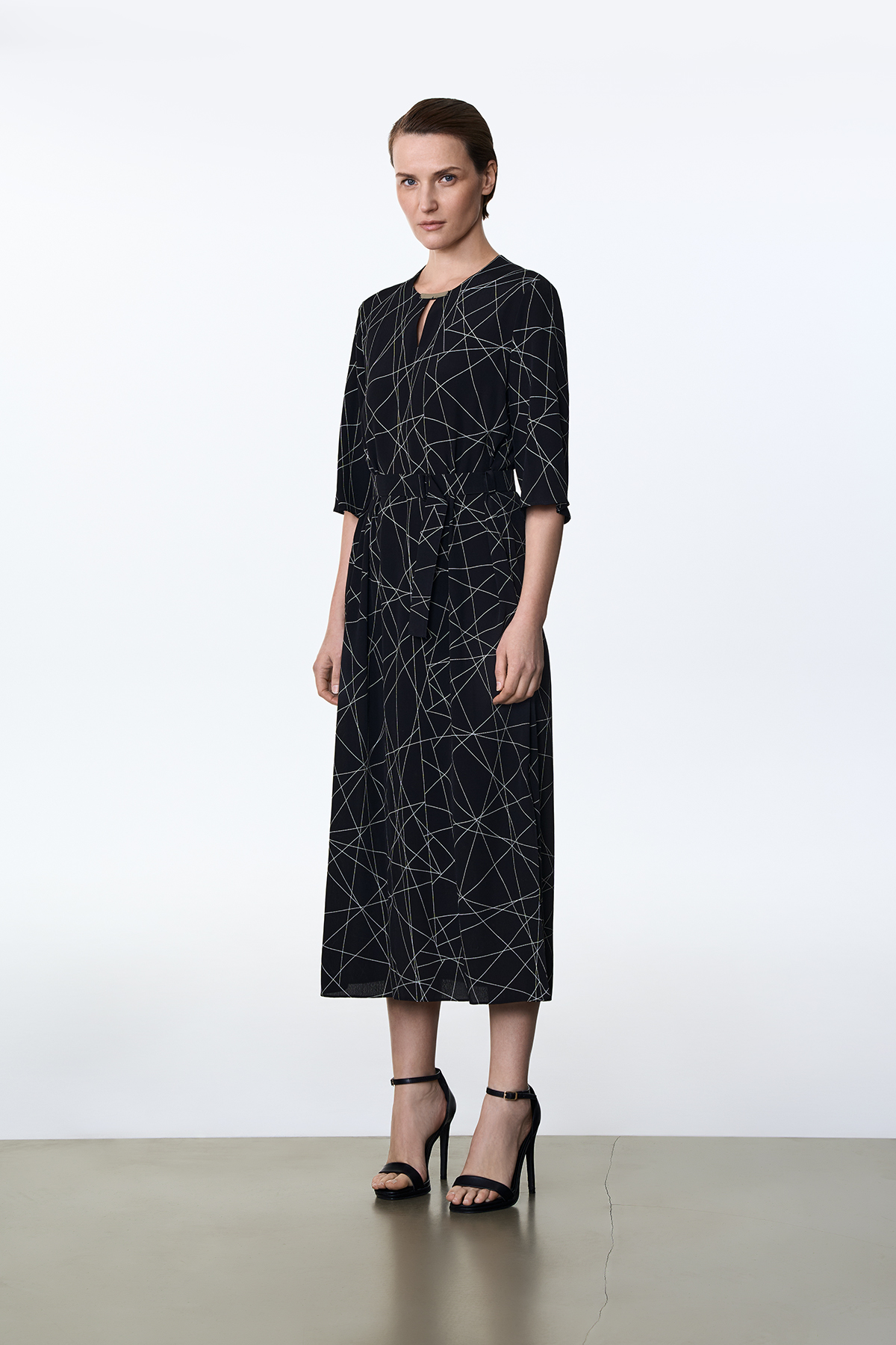 Платье с принтом VASSA&Co, пол женский, цвет черный, фото №2