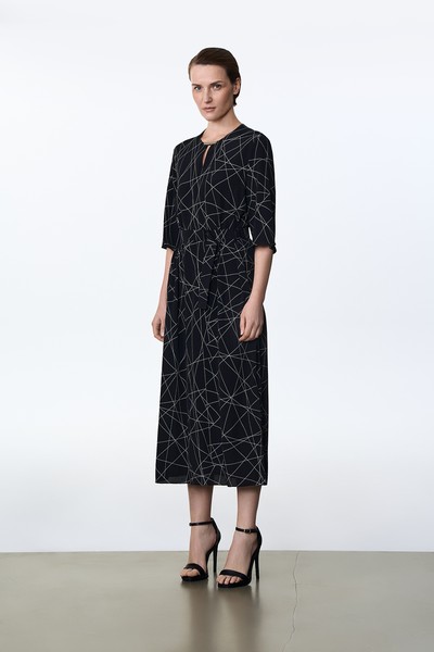 Платье с принтом VASSA&Co, пол женский, цвет черный, фото №2