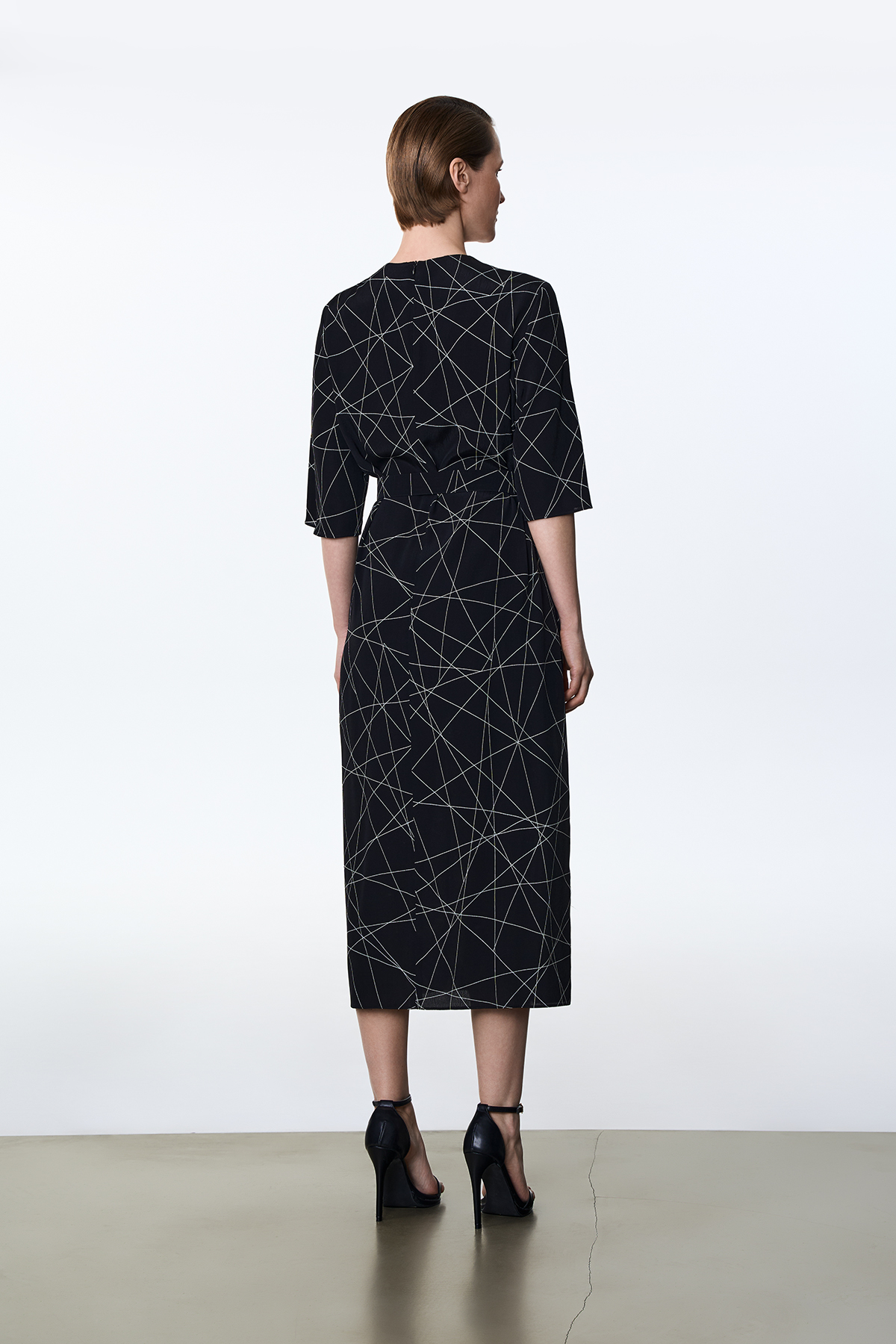 Платье с принтом VASSA&Co, пол женский, цвет черный, фото №4