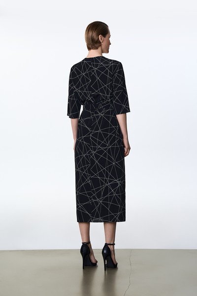 Платье с принтом VASSA&Co, пол женский, цвет черный, фото №4