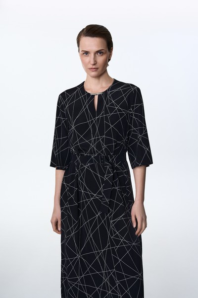 Платье с принтом VASSA&Co, пол женский, цвет черный, фото №3