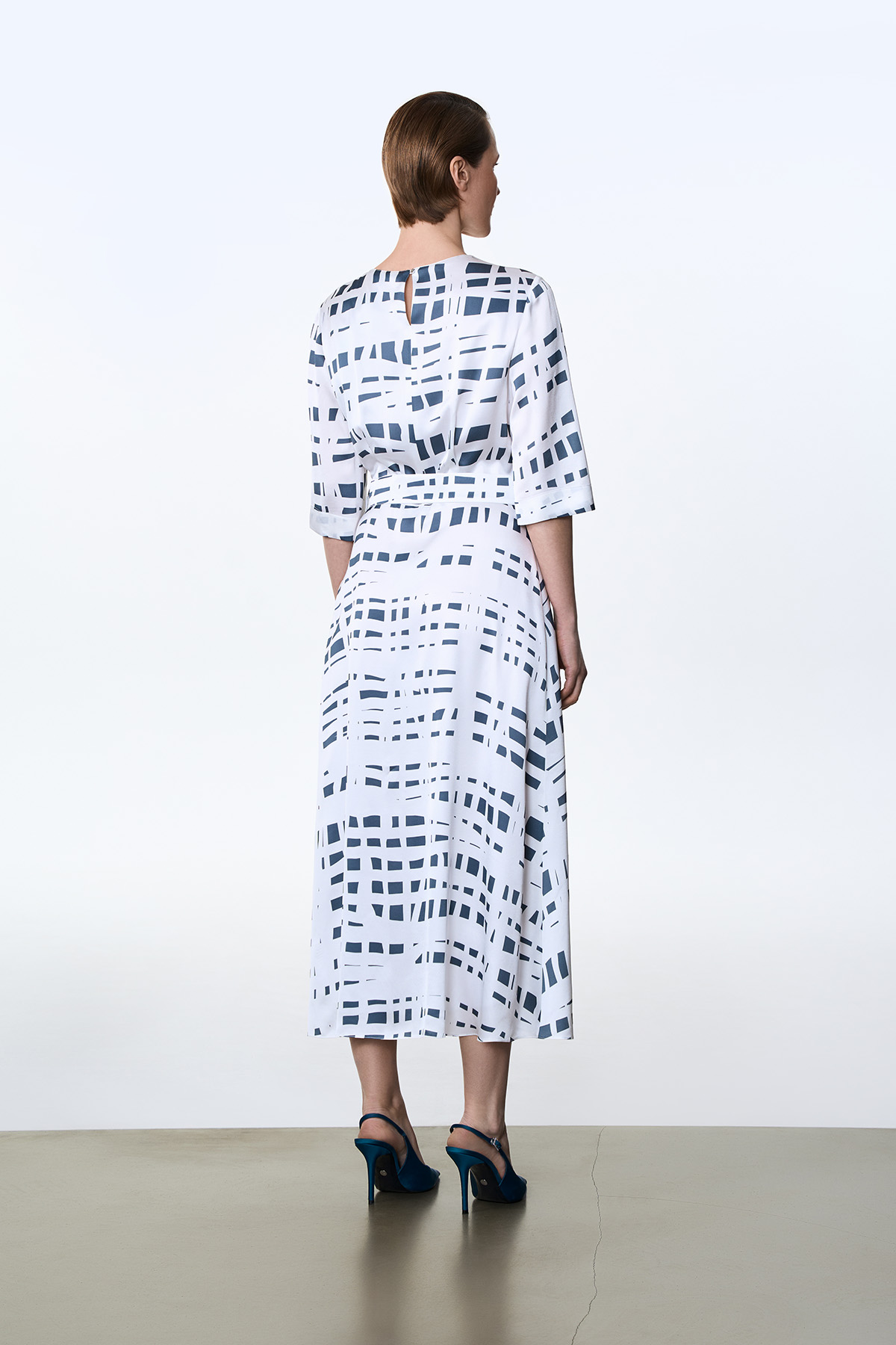 Платье с принтом VASSA&Co, пол female, цвет white, фото №3