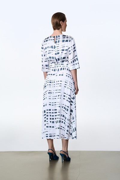 Платье с принтом VASSA&Co, пол female, цвет white, фото №3