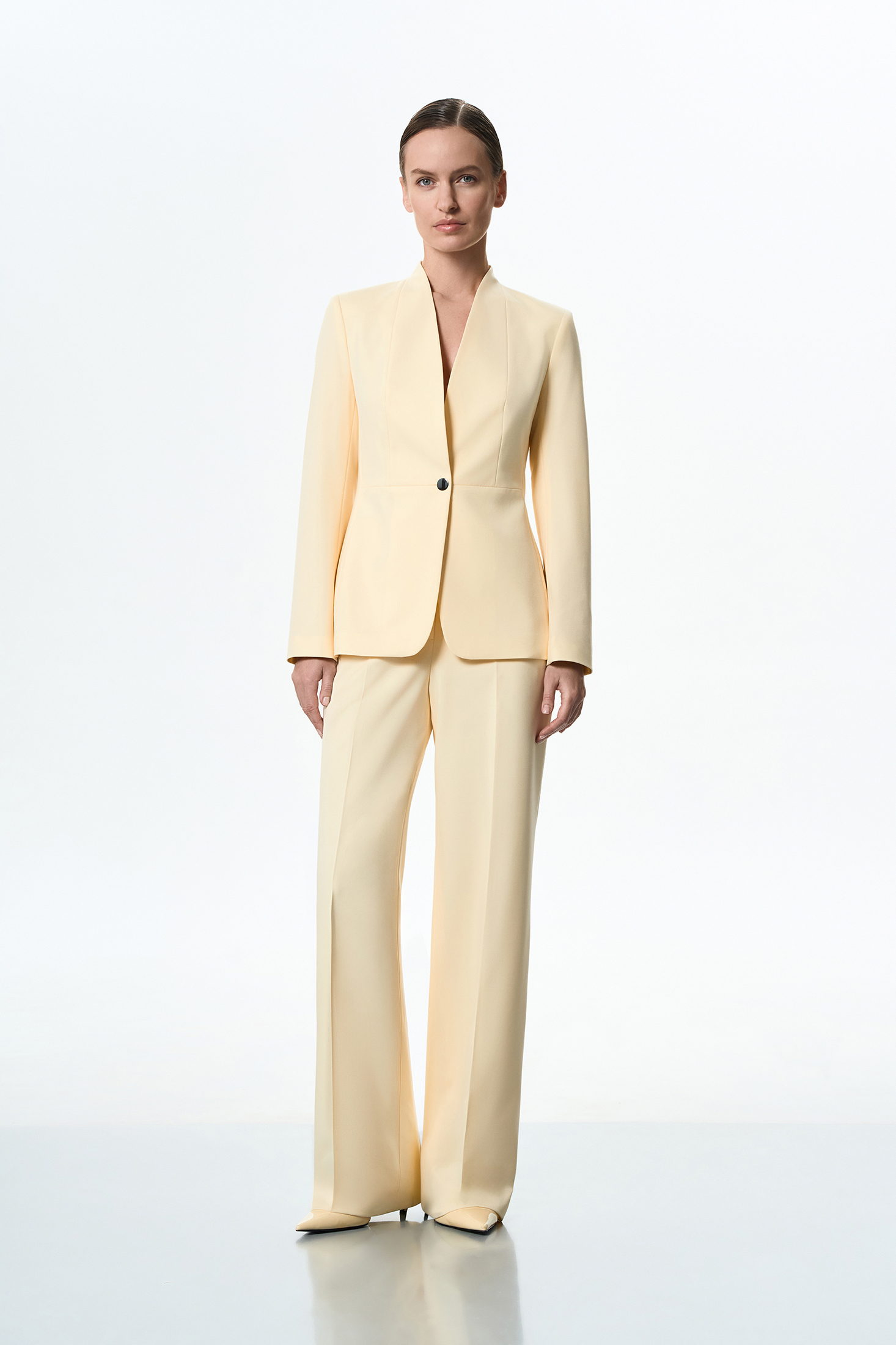 Жакет без лацканов VASSA&Co, пол female, цвет yellow, фото №2