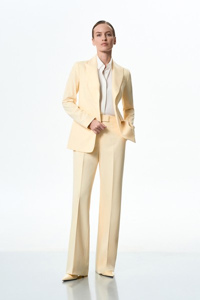 Жакет однобортный VASSA&Co, пол женский, цвет желтый, фото №3