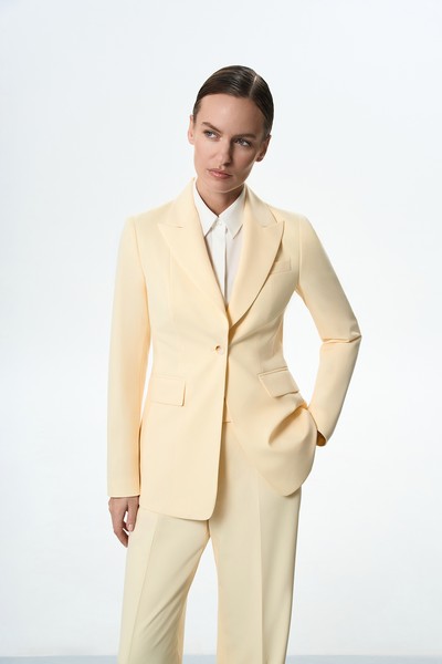 Жакет однобортный VASSA&Co, пол женский, цвет желтый, фото №2