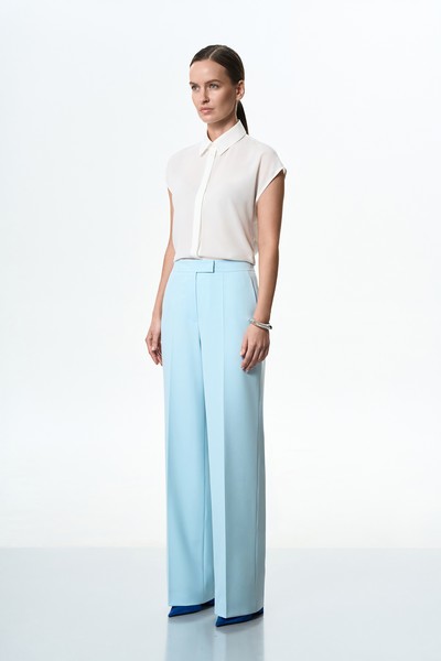 Брюки VASSA&Co, пол female, цвет голубой, фото №2