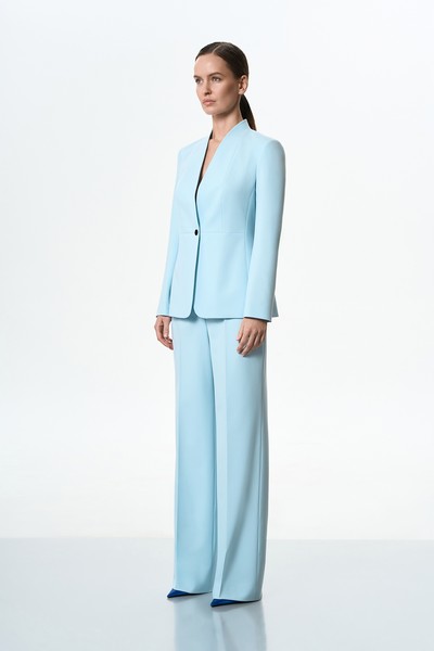 Жакет без лацканов VASSA&Co, пол female, цвет голубой, фото №2