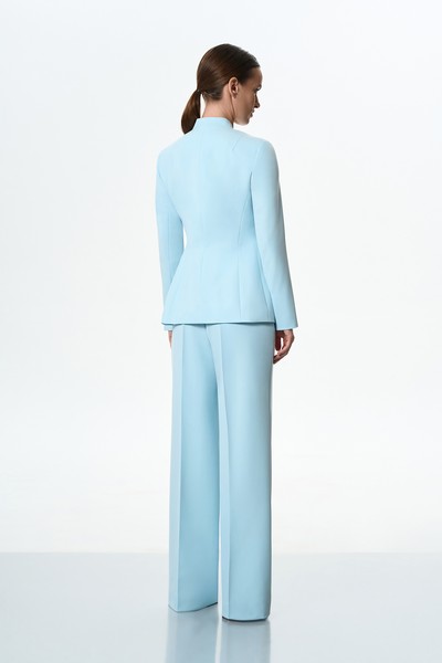 Жакет без лацканов VASSA&Co, пол female, цвет голубой, фото №3