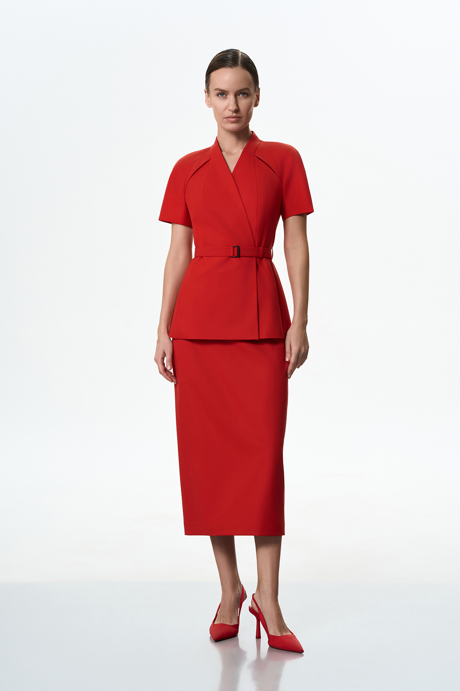 Жакет с коротким рукавом VASSA&Co, пол female, цвет red, фото №2