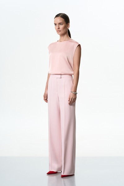 Брюки розовые VASSA&Co, пол female, цвет pink, фото №4