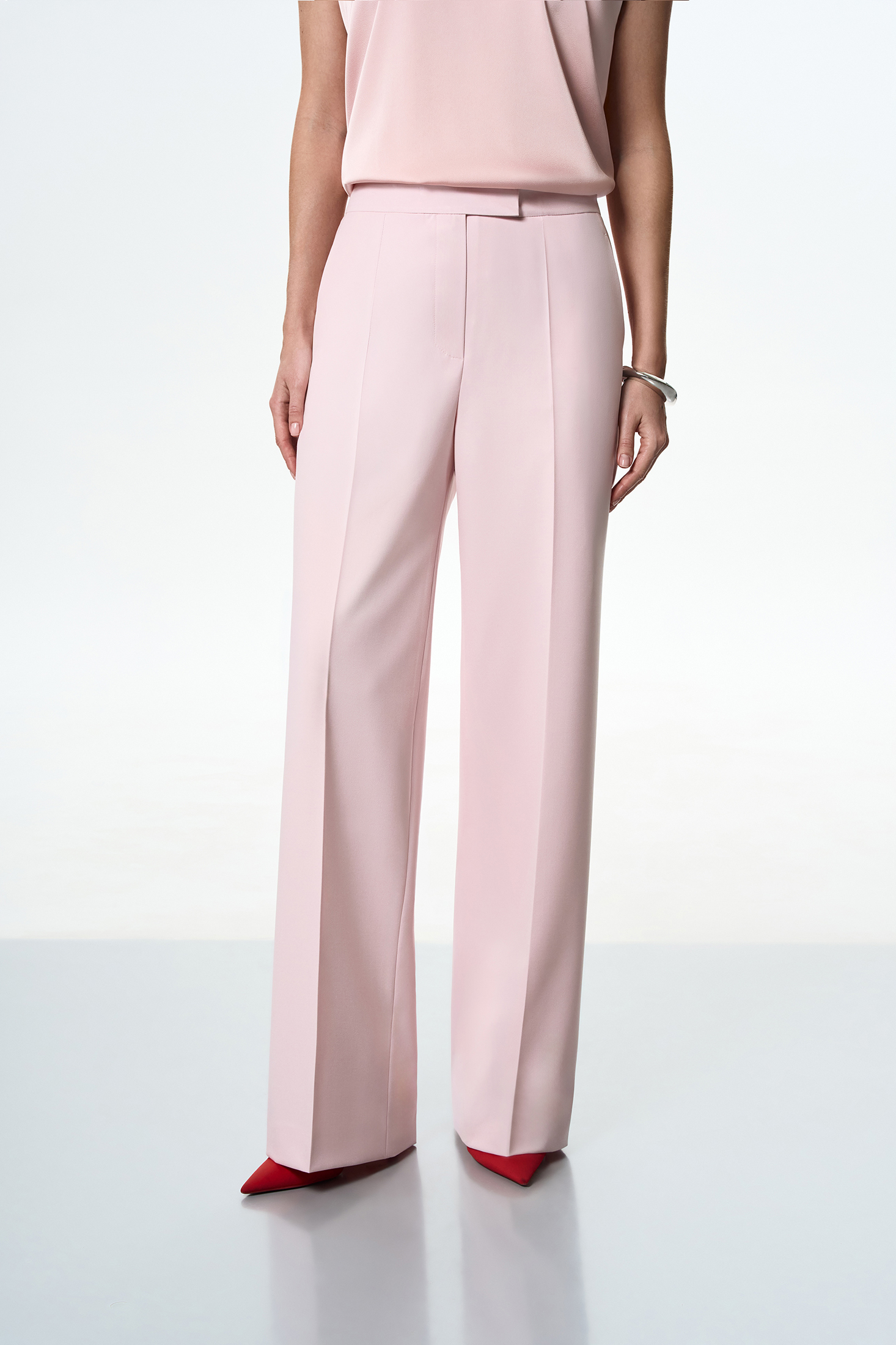 Брюки розовые VASSA&Co, пол female, цвет pink, фото №6