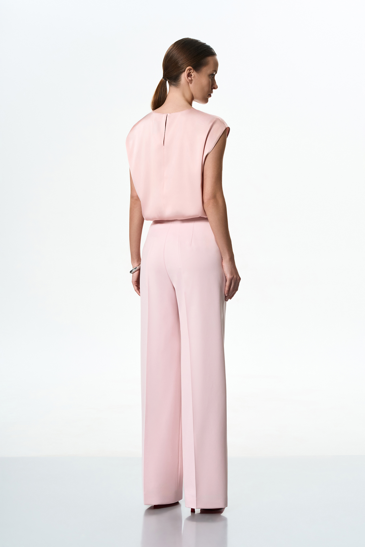 Брюки розовые VASSA&Co, пол female, цвет pink, фото №8