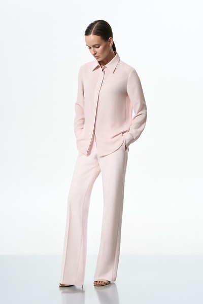 Блузка светло-розовая VASSA&Co, пол female, цвет pink, фото №3