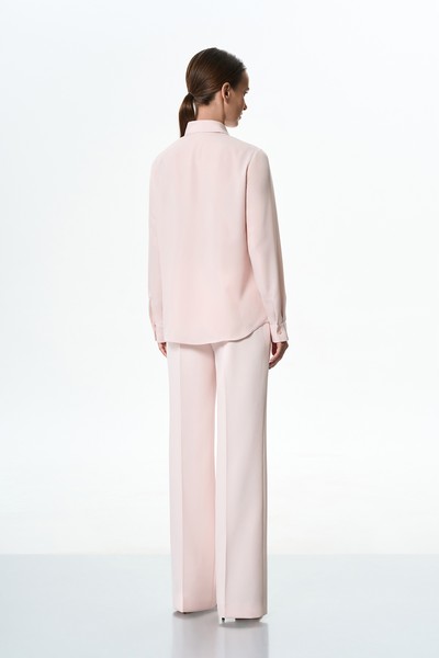 Блузка светло-розовая VASSA&Co, пол female, цвет pink, фото №4