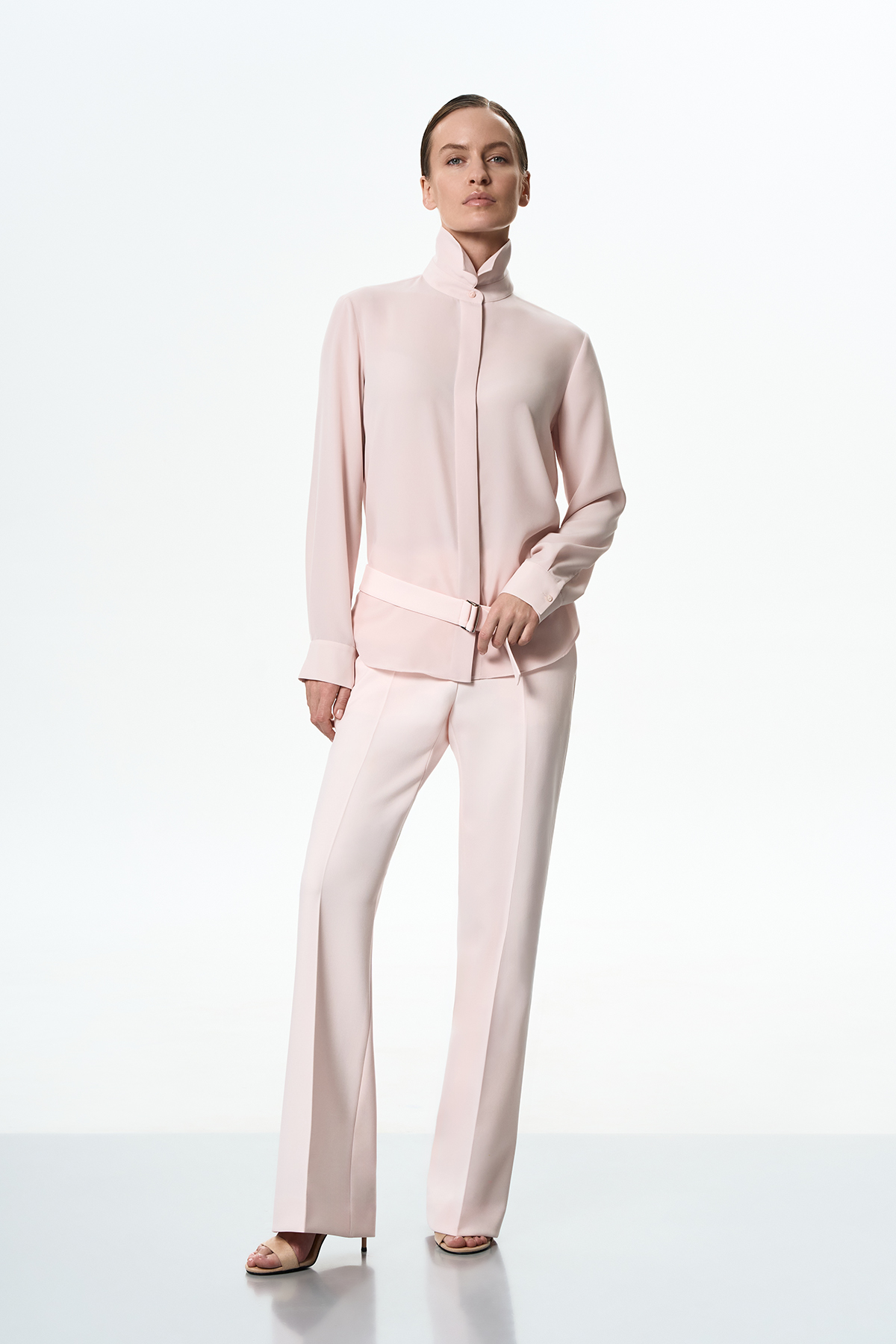 Блузка светло-розовая VASSA&Co, пол female, цвет pink, фото №2