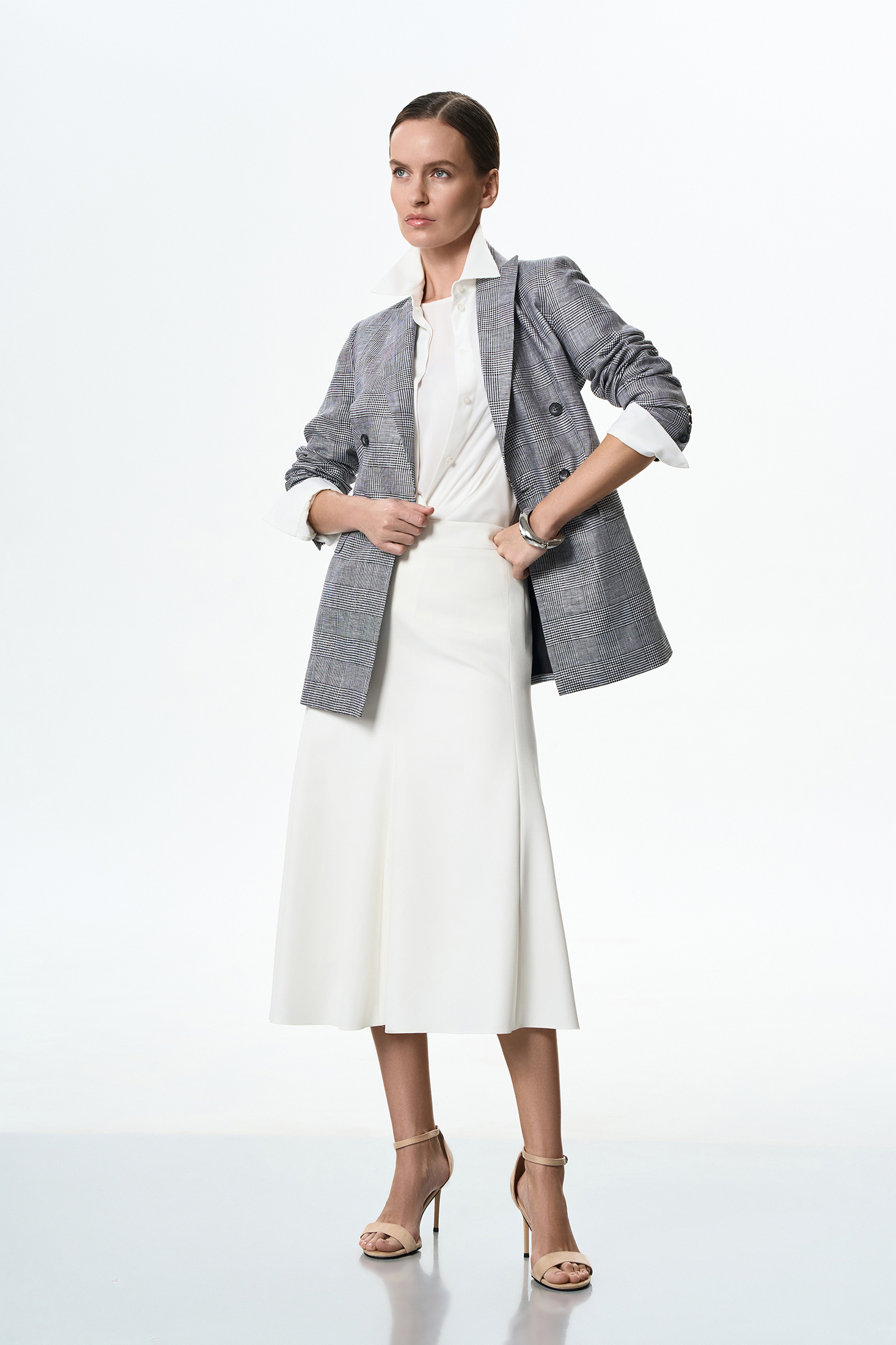 Юбка белая VASSA&Co, пол female, цвет white, фото №2