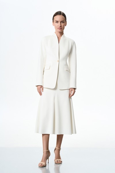 Юбка белая VASSA&Co, пол female, цвет white, фото №4