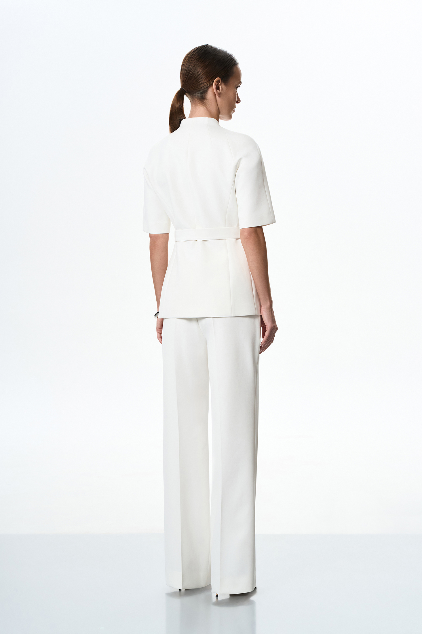 Жакет с коротким рукавом VASSA&Co, пол female, цвет white, фото №8