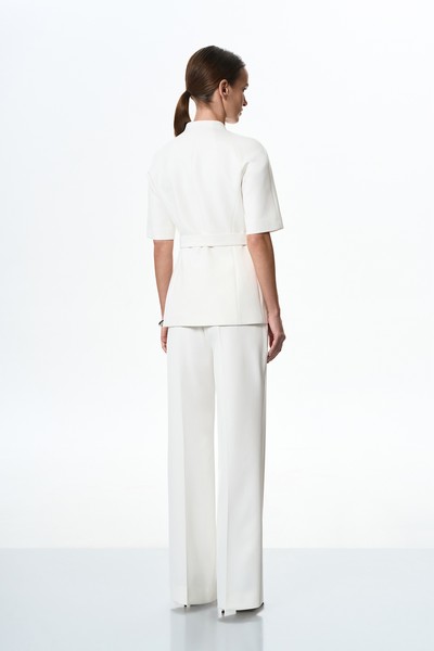 Жакет с коротким рукавом VASSA&Co, пол female, цвет white, фото №8