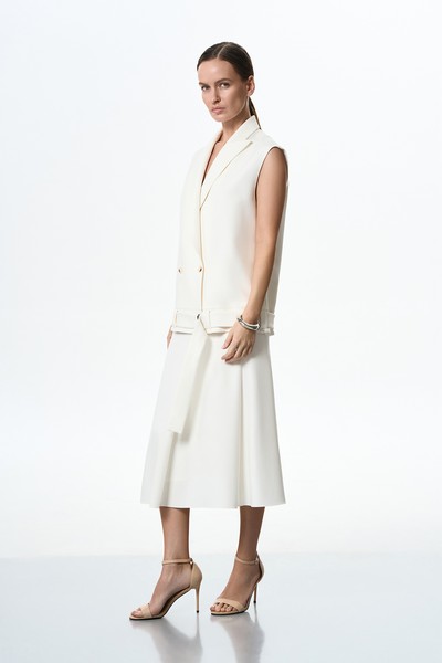 Жилет белый VASSA&Co, пол женский, цвет белый, фото №3