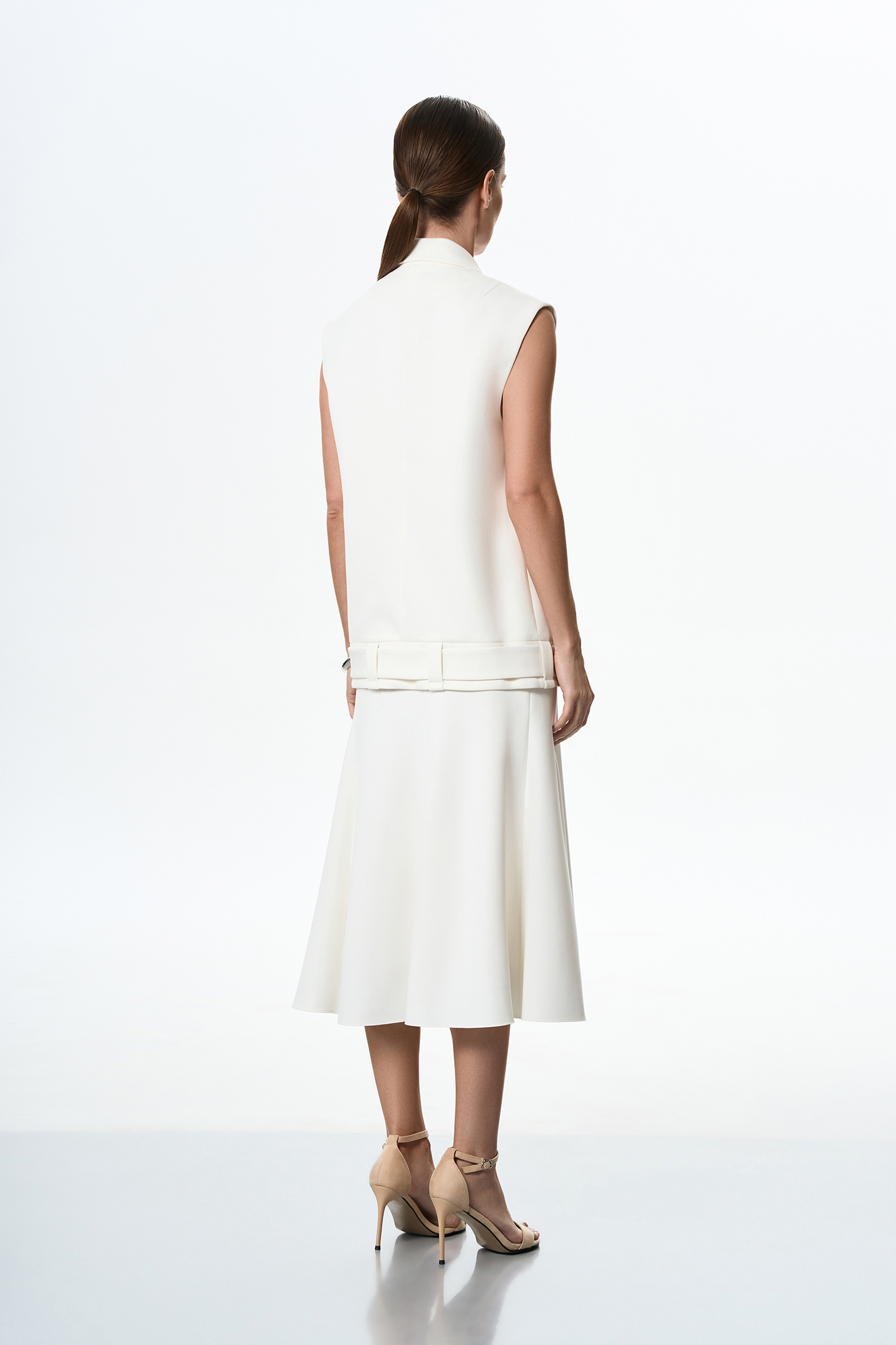 Жилет белый VASSA&Co, пол женский, цвет белый, фото №5