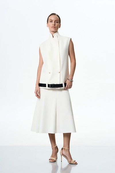 Жилет белый VASSA&Co, пол женский, цвет белый, фото №4
