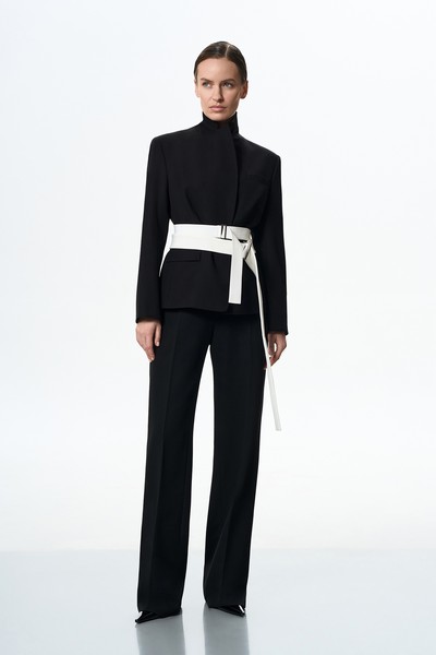 Жакет чёрный VASSA&Co, пол female, цвет black, фото №3