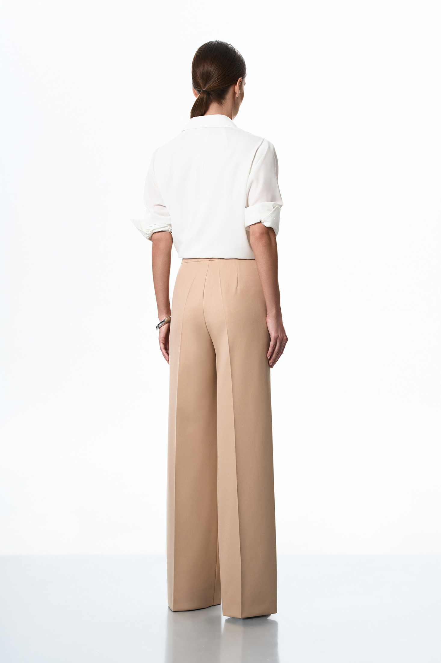 Брюки бежевые VASSA&Co, пол female, цвет бежевый, фото №4