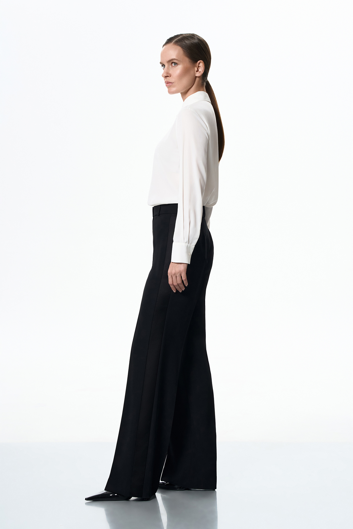 Брюки с лампасами VASSA&Co, пол female, цвет black, фото №4