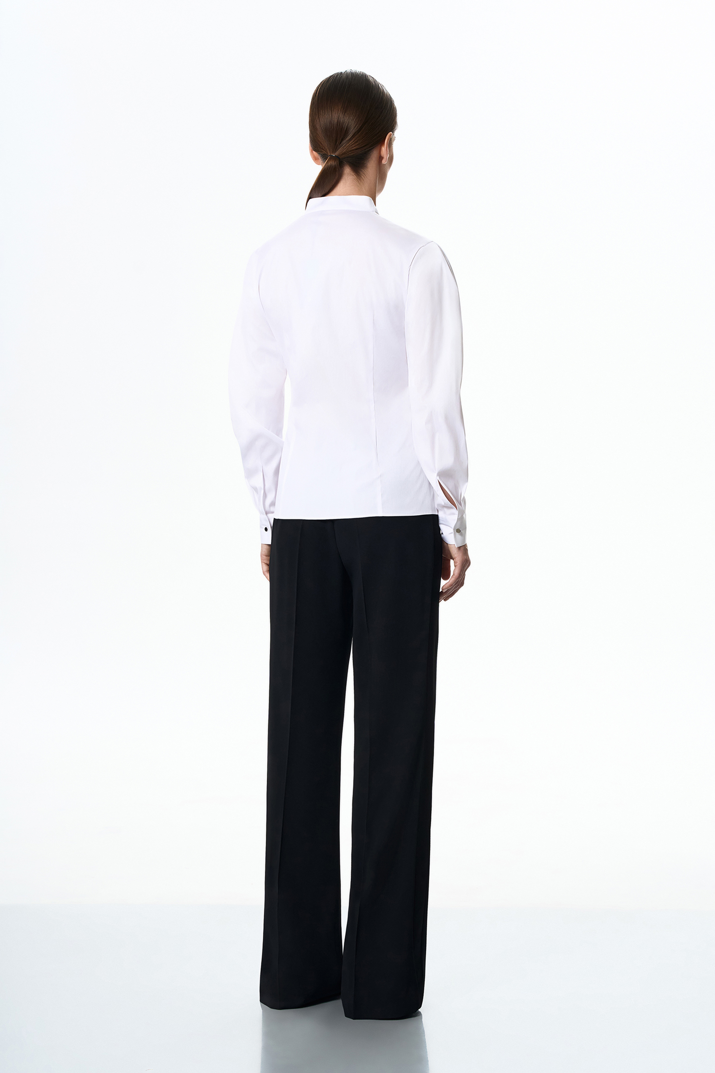 Рубашка приталенная VASSA&Co, пол female, цвет white, фото №3