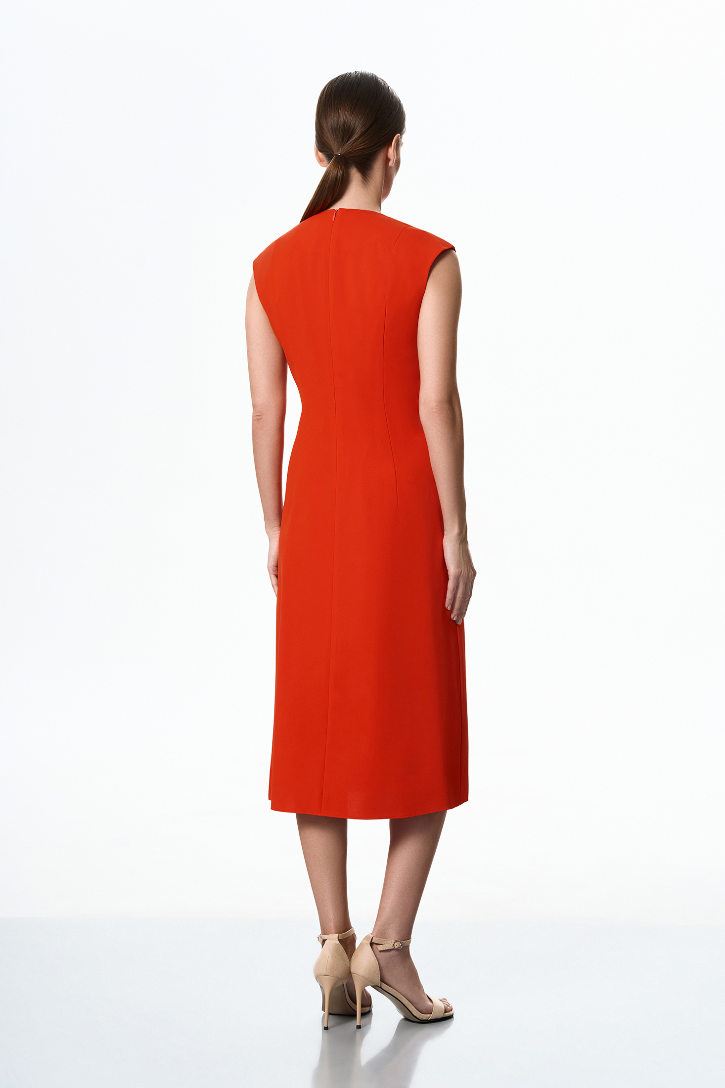 Платье с драпировкой VASSA&Co, пол female, цвет red, фото №2