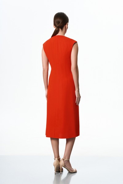 Платье с драпировкой VASSA&Co, пол female, цвет red, фото №2