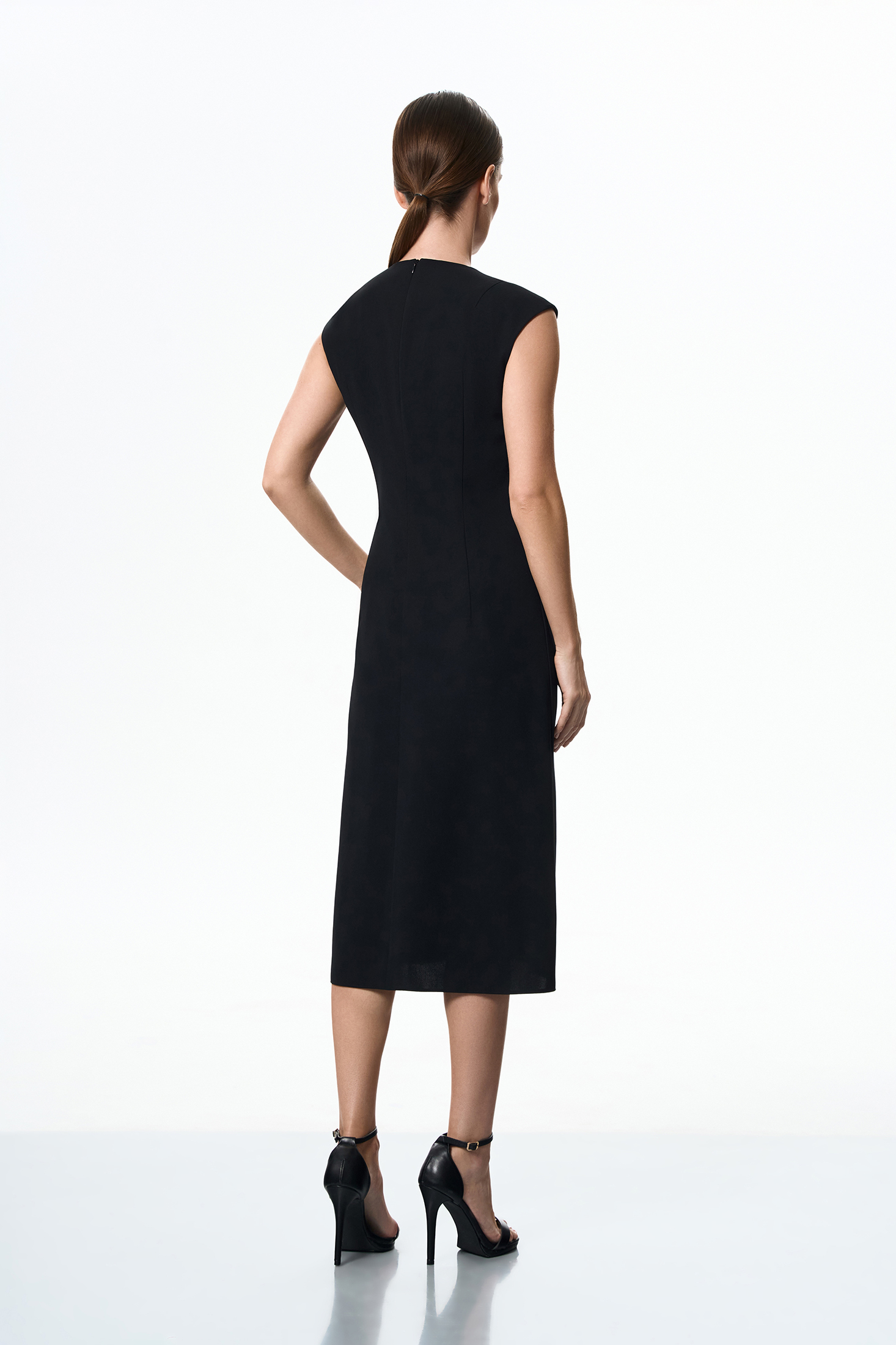 Платье с драпировкой VASSA&Co, пол female, цвет black, фото №5