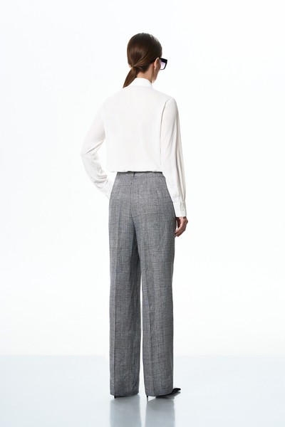 Брюки в клетку VASSA&Co, пол female, цвет серый, фото №4