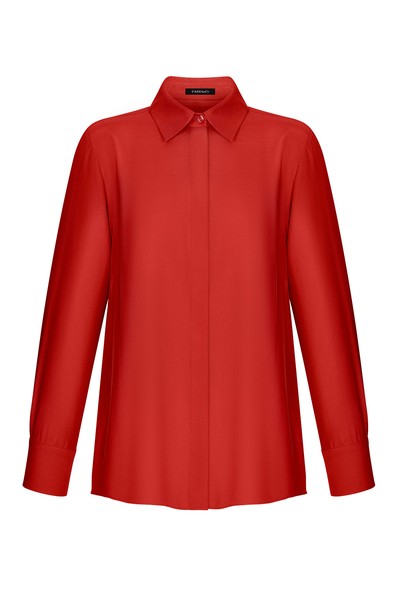 Blouse VASSA&Co, пол female, цвет red, фото №3