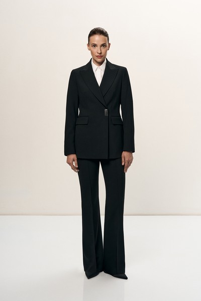 Жакет с металлической застёжкой VASSA&Co, пол female, цвет black, фото №2