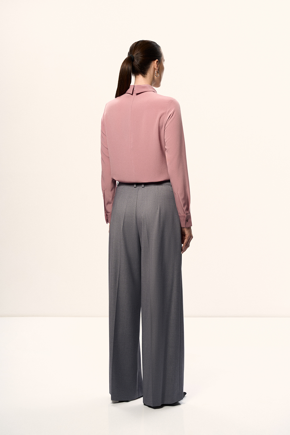 Блузка с асимметричной драпировкой VASSA&Co, пол female, цвет violet, фото №3