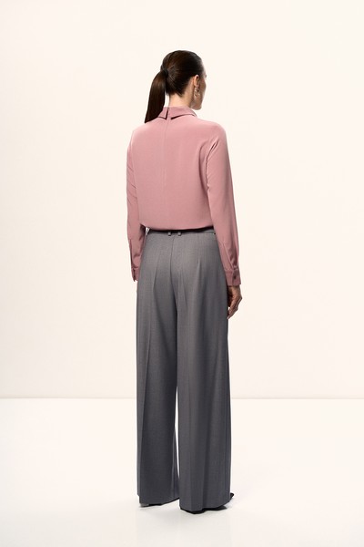 Блузка с асимметричной драпировкой VASSA&Co, пол female, цвет violet, фото №3