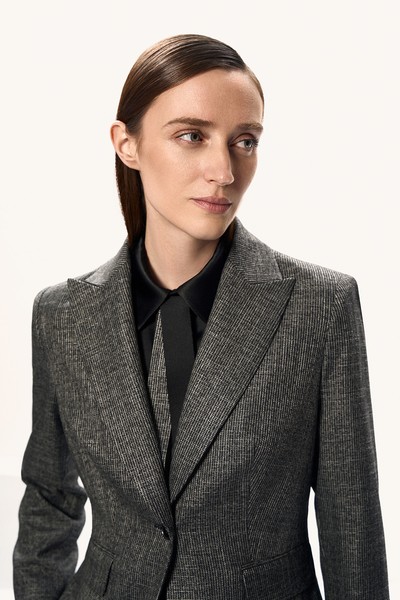 Блузка с декоративным галстуком VASSA&Co, пол female, цвет black, фото №3