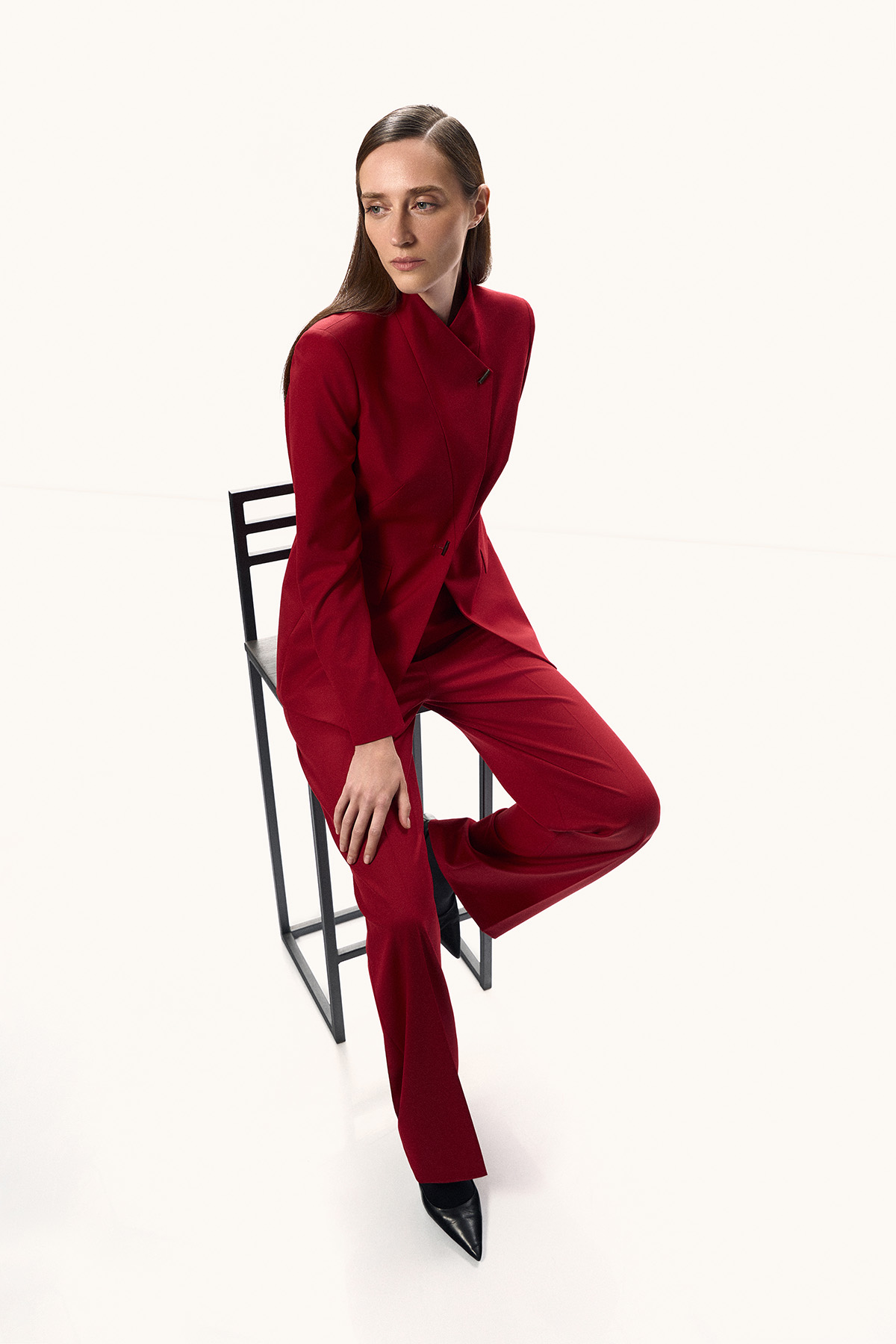 Жакет с асимметричной застежкой VASSA&Co, пол female, цвет red, фото №7